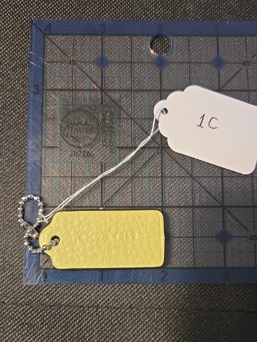 Coach Light Yellow Hangtag